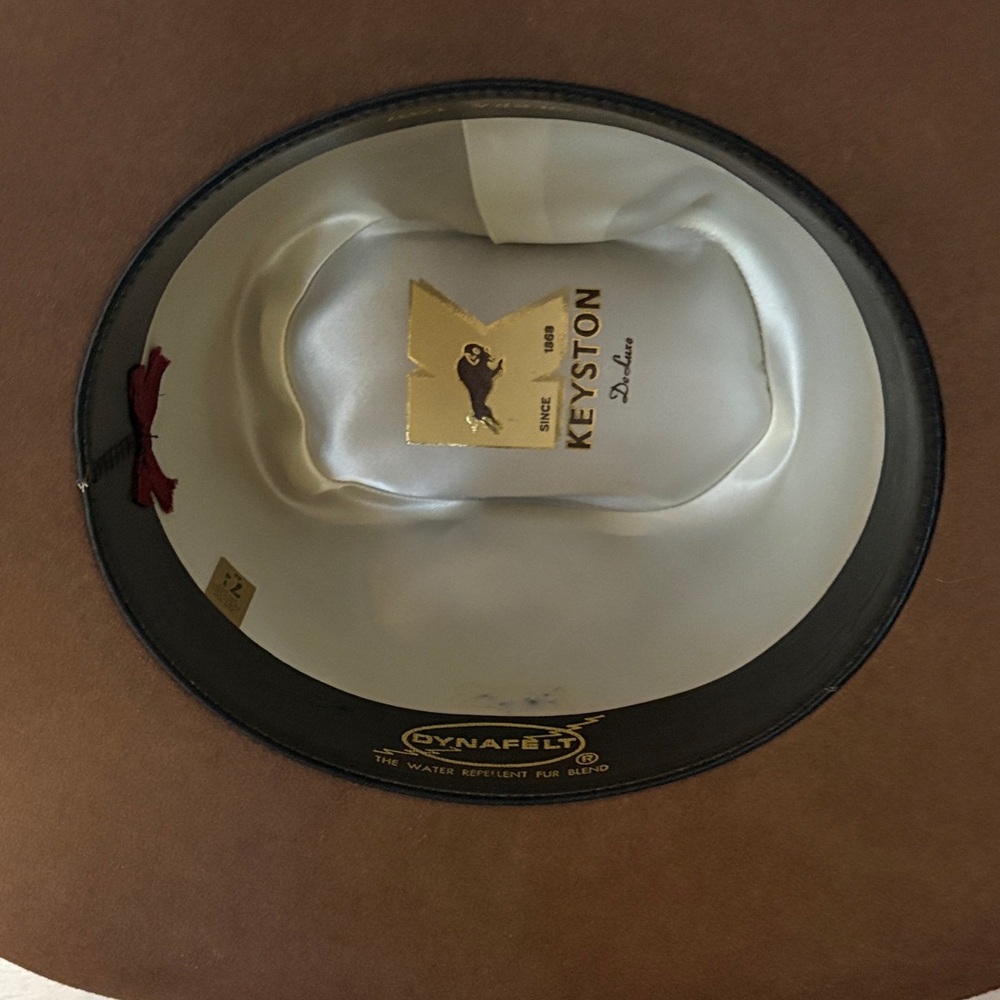 Keyston De Lux Vintage Brown Western Hat - Picture 3 of 6